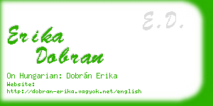 erika dobran business card